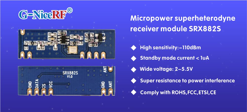 module récepteur superhétérodyne SRX882S