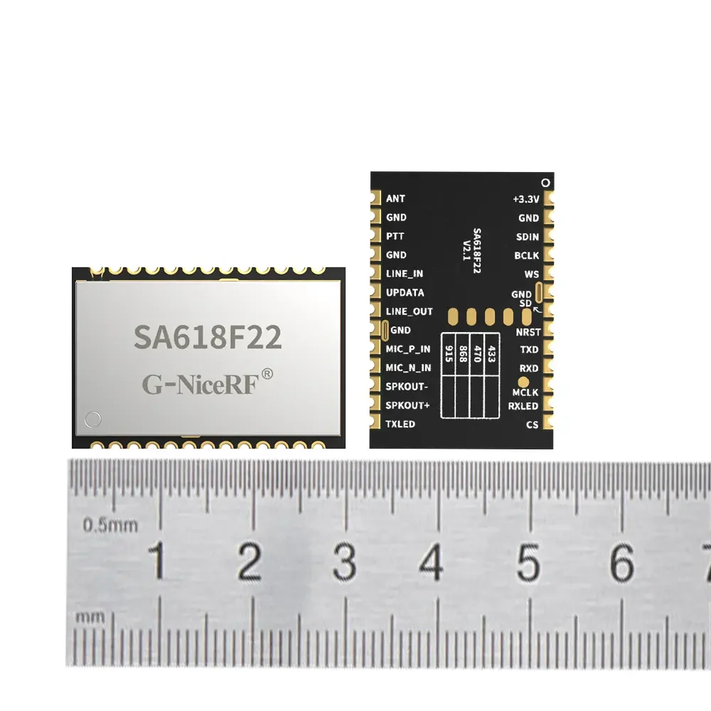SA618F22&nbsp;: Module &eacute;metteur-r&eacute;cepteur audio sans fil duplex int&eacute;gral 160&nbsp;mW, fr&eacute;quence d'&eacute;chantillonnage 8&nbsp;kHz