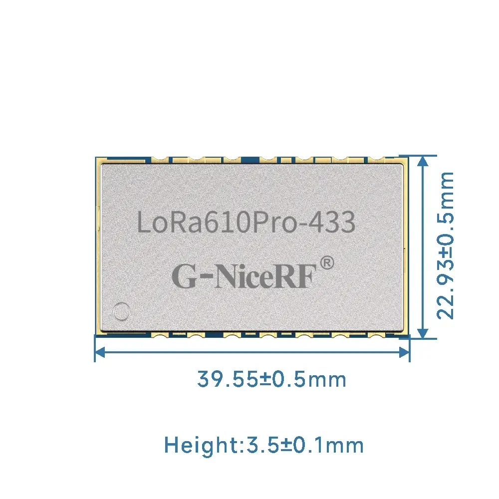 LoRa610Pro&nbsp;: Certification KC/ANATEL Module UART LoRa int&eacute;gr&eacute; de petite taille 100&nbsp;mW avec protection ESD