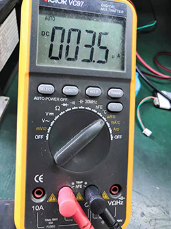 Courant de sommeil mesuré