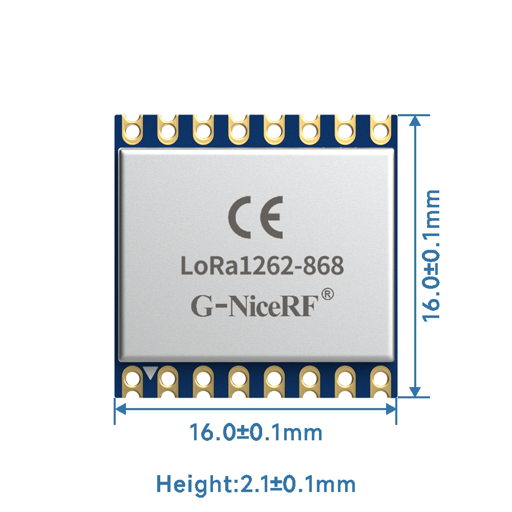 LoRa1262-868&nbsp;: Module LoRa SX1262 160&nbsp;mW certifi&eacute; CE-RED 868&nbsp;MHz avec TCXO