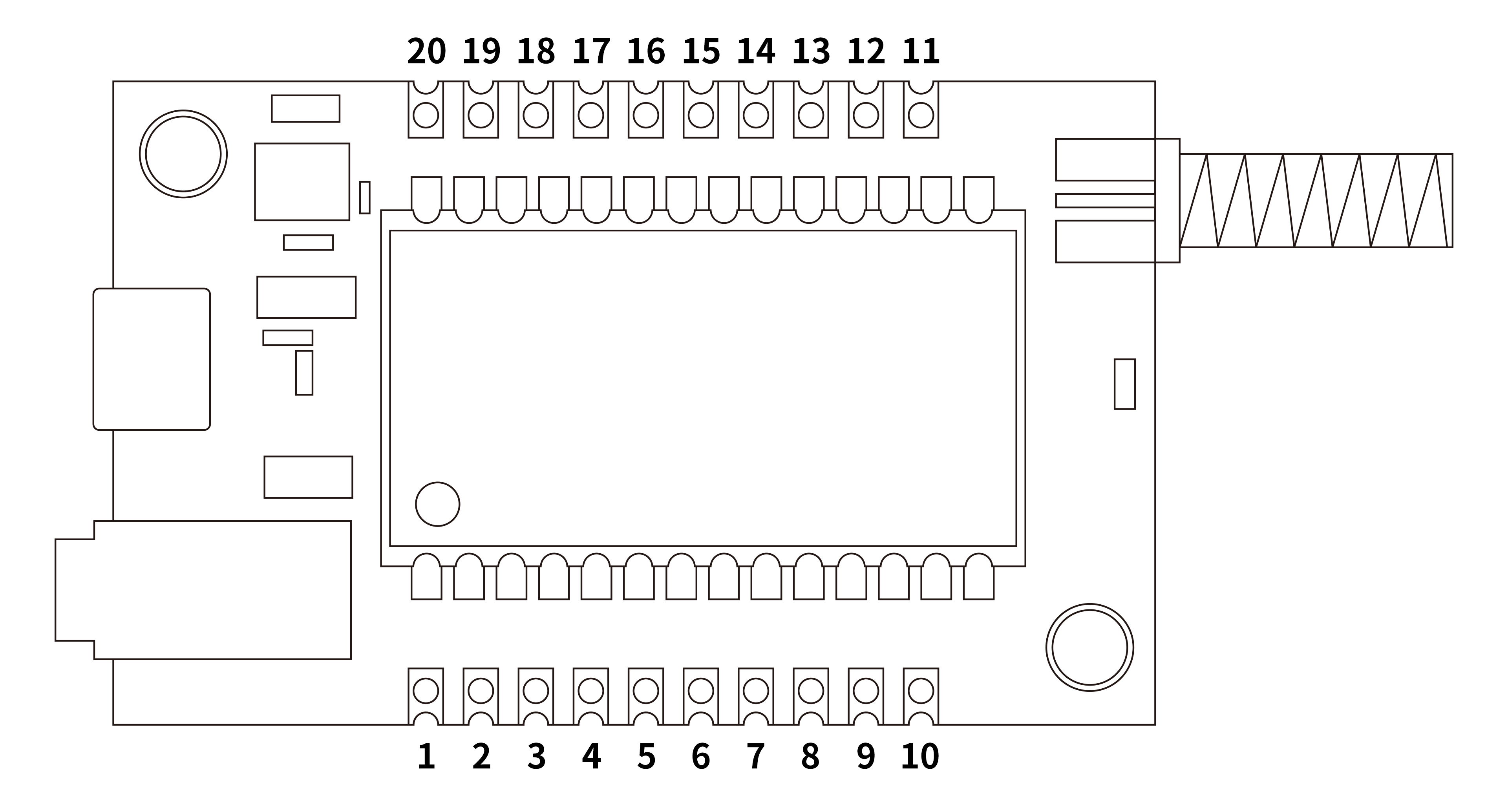Définition des broches de la carte de réception du module audio SA326F30 Définition des broches de la carte de réception du module audio SA326F30