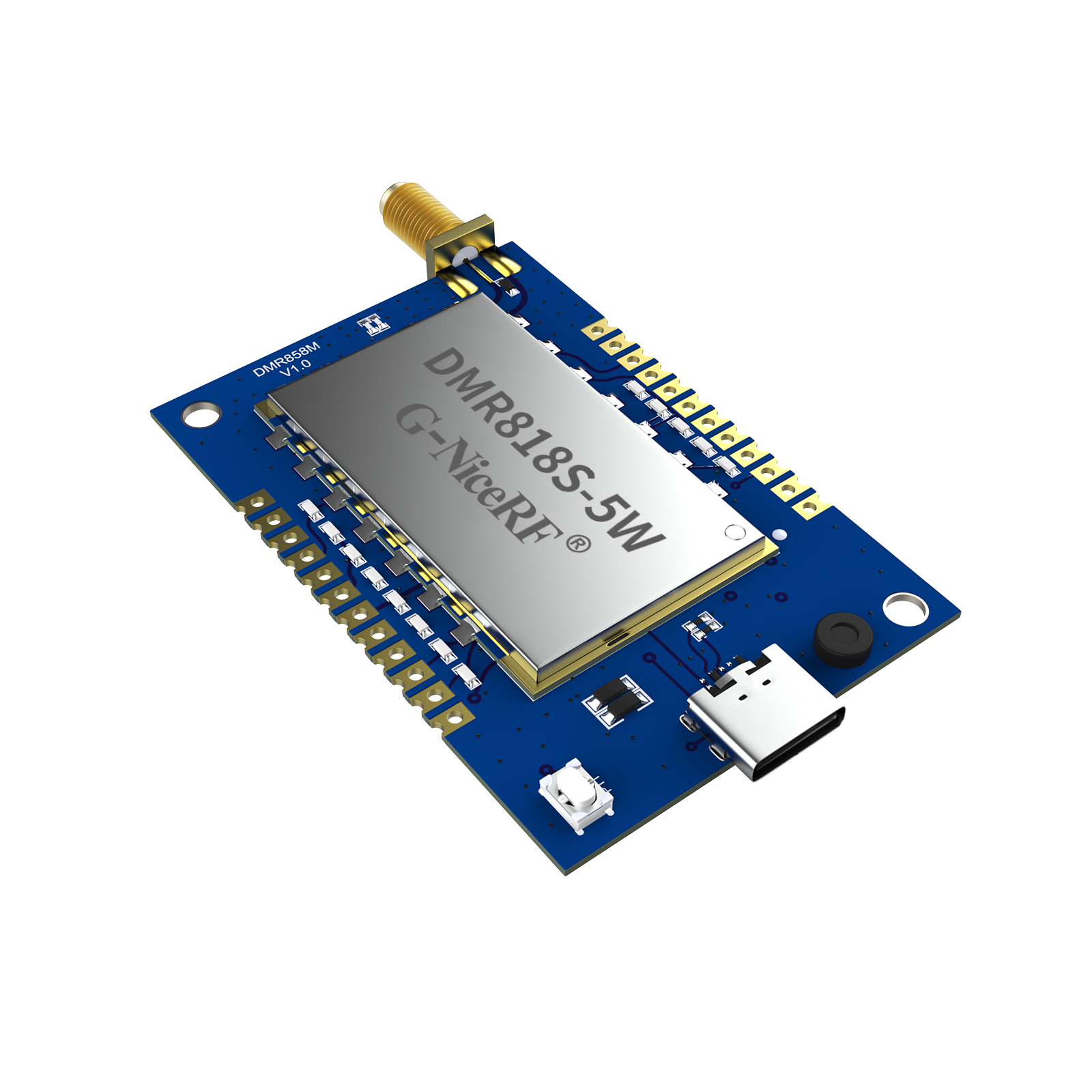 DMR858M : Talkie-walkie DMR analogique-num&eacute;rique int&eacute;gr&eacute; &agrave; double cr&eacute;neau horaire 5 W