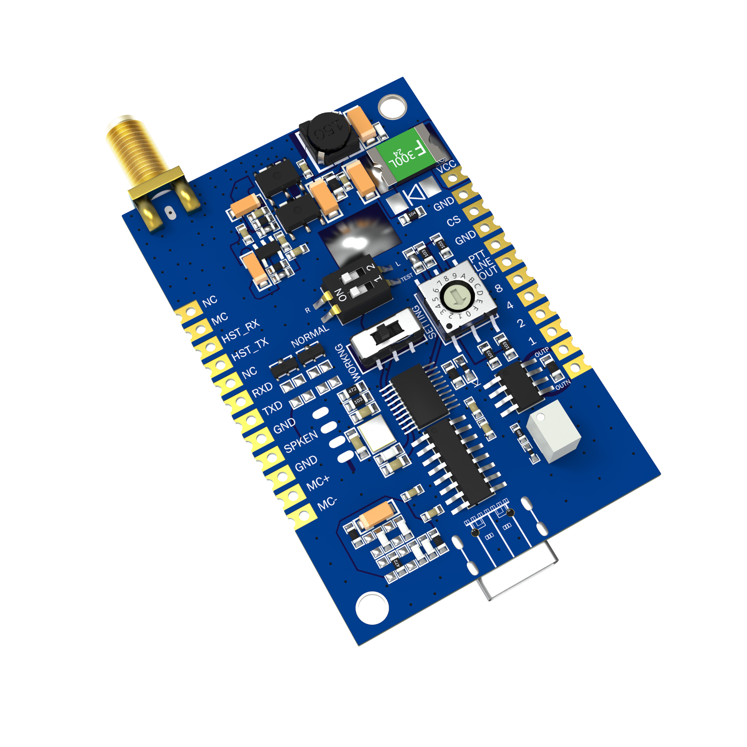 DMR858M : Talkie-walkie DMR analogique-num&eacute;rique int&eacute;gr&eacute; &agrave; double cr&eacute;neau horaire 5 W