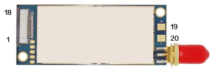 Définition des broches du module sans fil DMR858S. Définition des broches du module sans fil DMR858S.